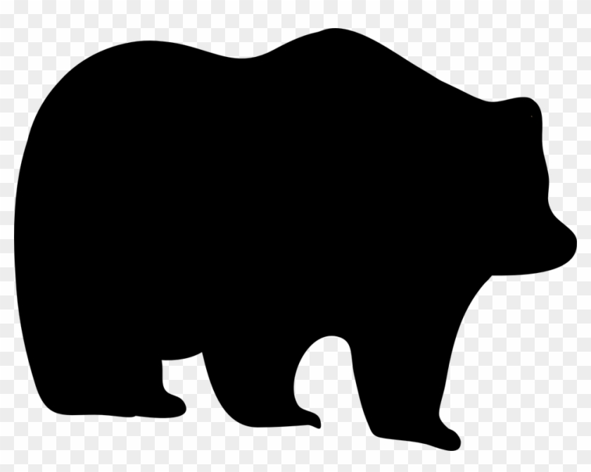 Black Bear Clipart Outline - Bear Head Silhouette Png #73861
