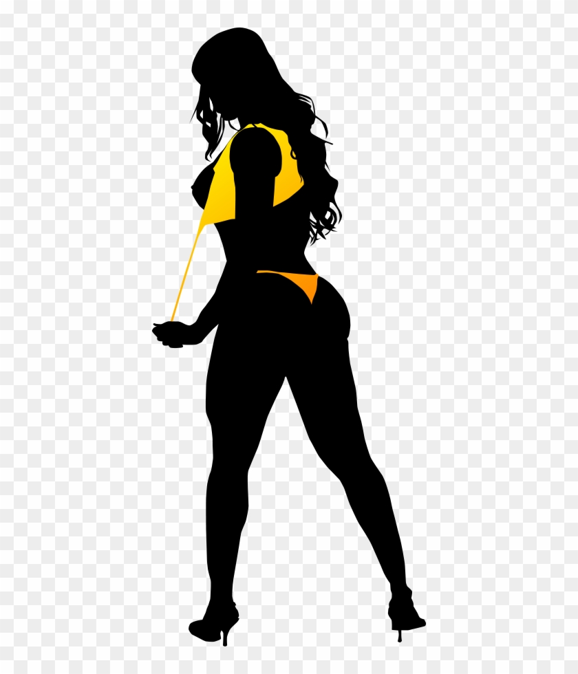 This Free Clip Arts Design Of Silhouette Vector - Bikini Girl Silhouette Transparent #73886