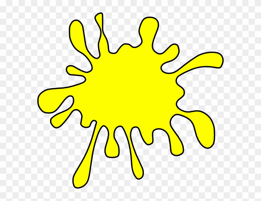 Yellow Splatter Clipart - Yellow Paint Splatter Clip Art - Full Size