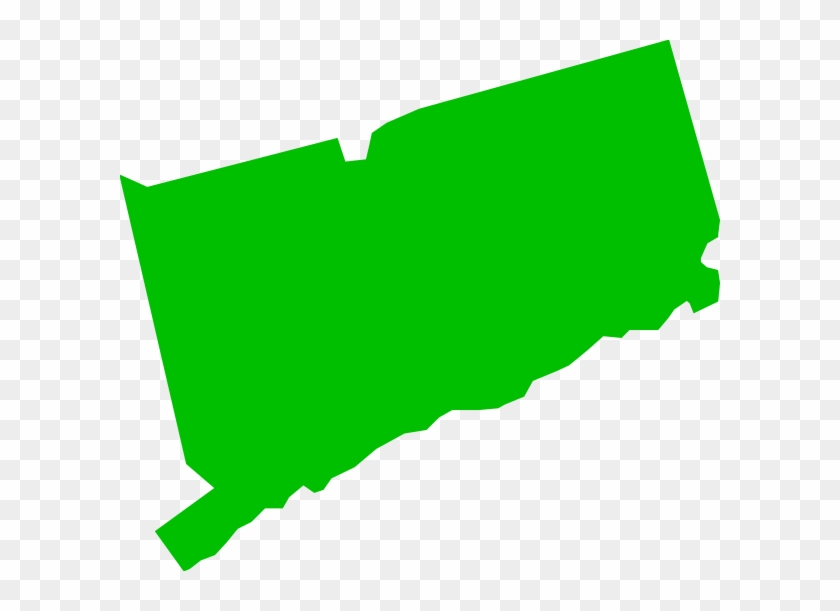 Green Connecticut State Clip Art - State Of Ct Vector #74318