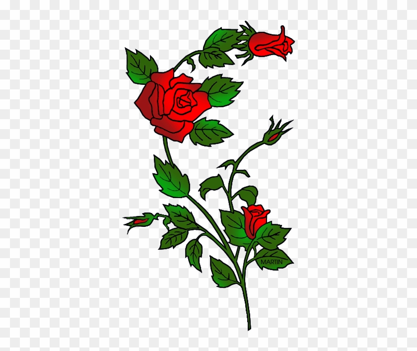 State Flower Of Oklahoma - Wedding Roses Embroidery Design #74325