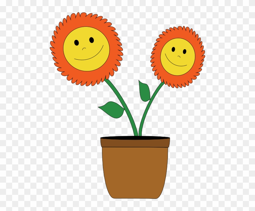 Smiley Sun Flowers - اصيص كرتون #74445