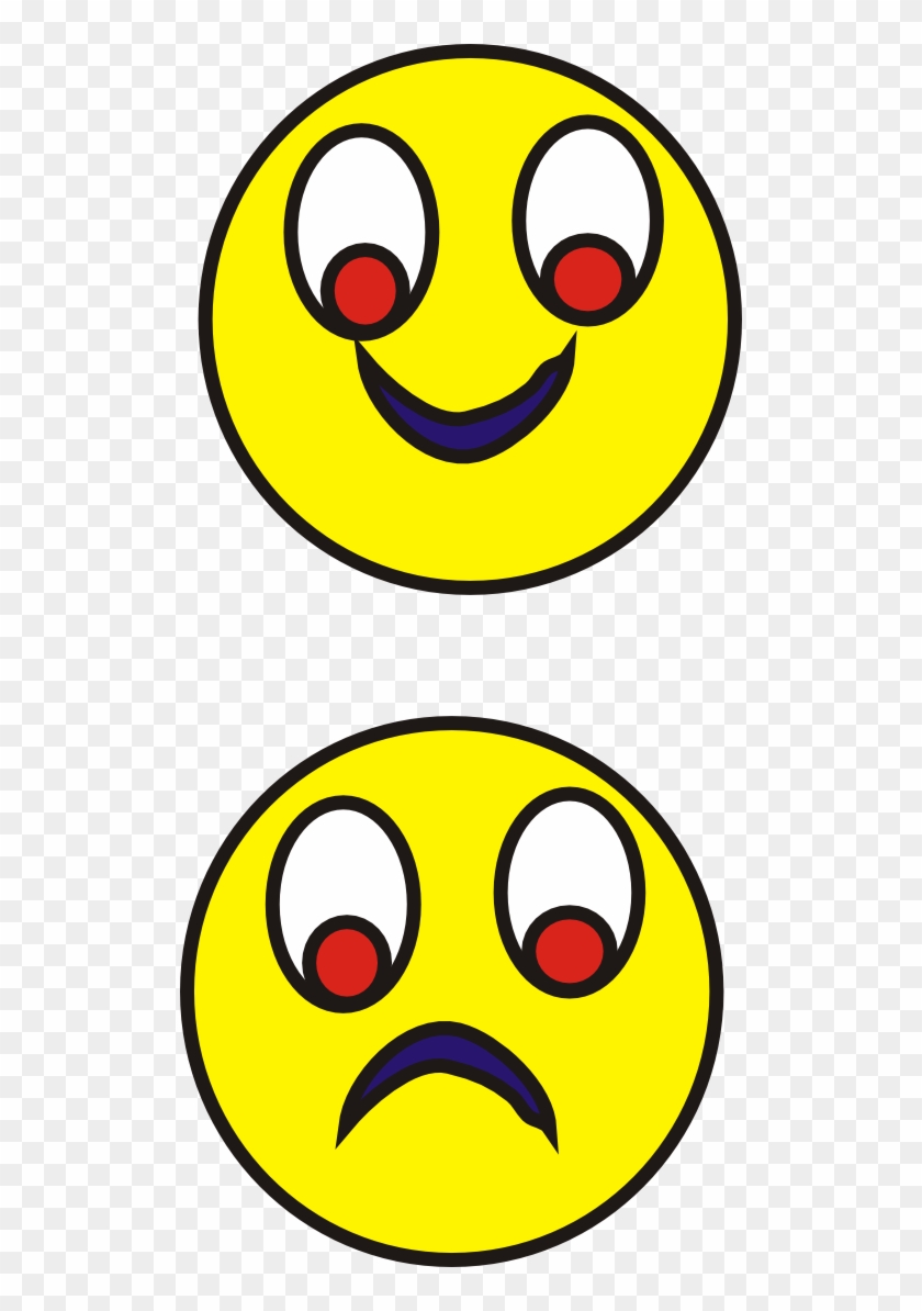 Happy Sad Image Clip Art - وجه سعيد وجه حزين #74586