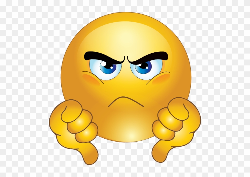 Annoyed Smiley Emoticon Clipart Royalty Free Public Thumbs Down Emoji