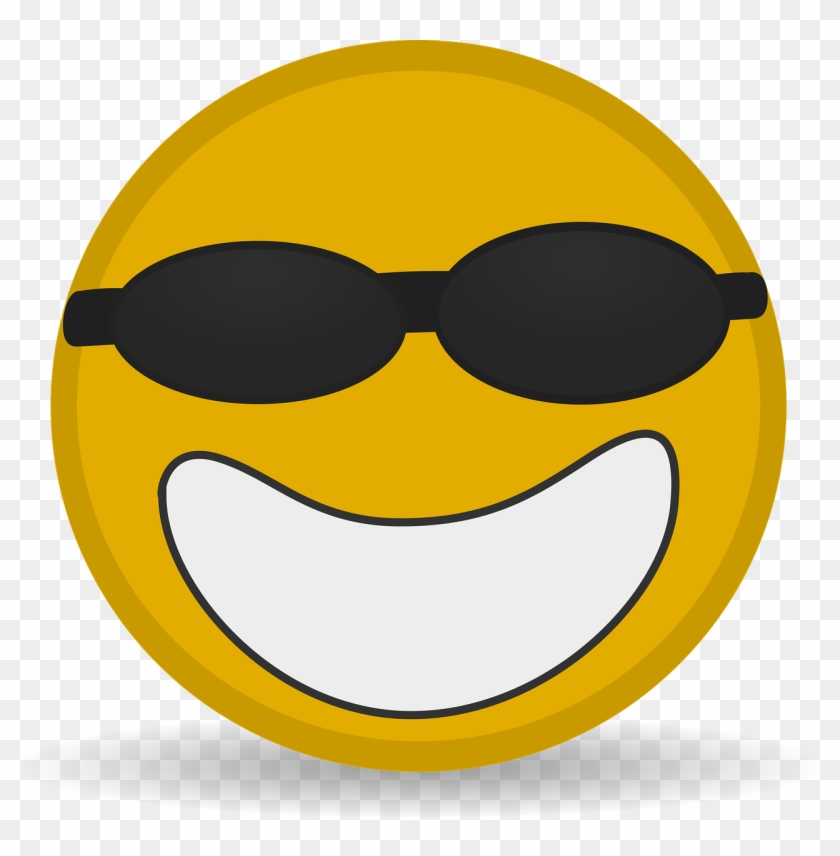 Free Cool Smiley Clip Art - Face Biker Emoji Smileys Emoji Character With Bald #74793