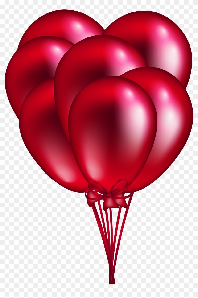 Red Balloon Bunch Png Clip Art - Red Balloons Clip Art #74834
