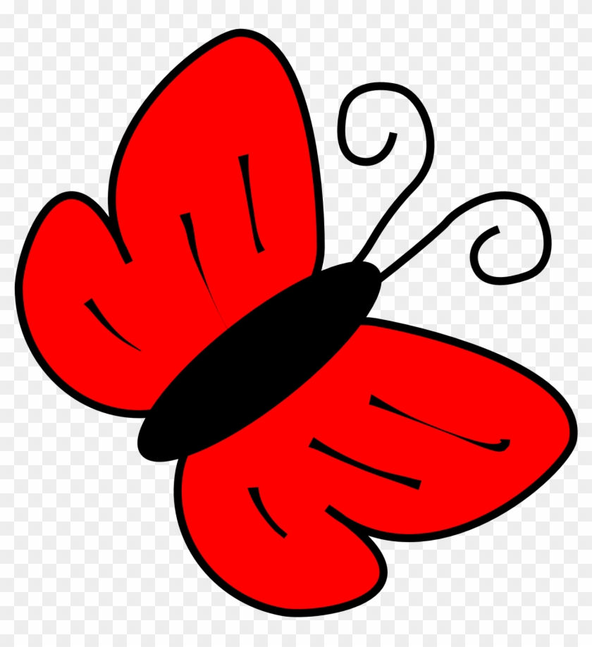 Clip Arts Related To - Red And Black Butterfly Clip Art #74905