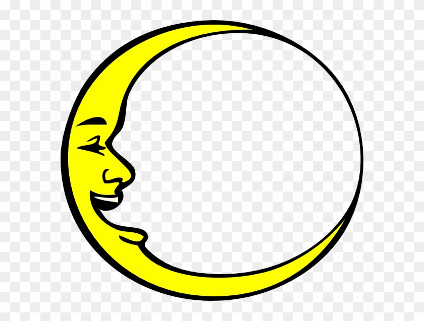 Crescent Moon Smiling Clip Art - Man In The Moon #75010