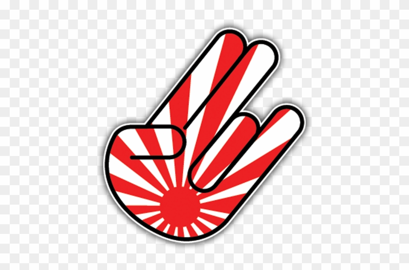 Shocker Hand Rising Sun Sticker - Jdm Shocker #75197