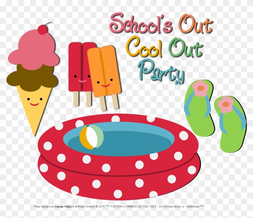 Schools Out Clip Art For Summer Cliparts - Free Pool Party Clip #75251