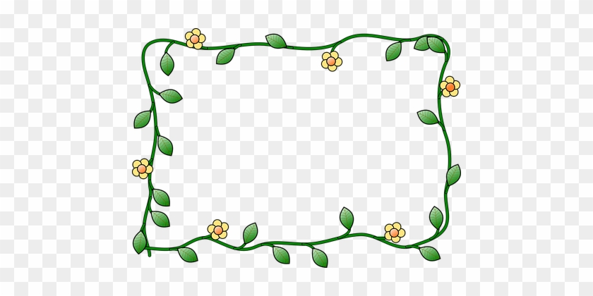 Border Flower Plant Nature Decoration Bord - Free Clip Art Borders #75274