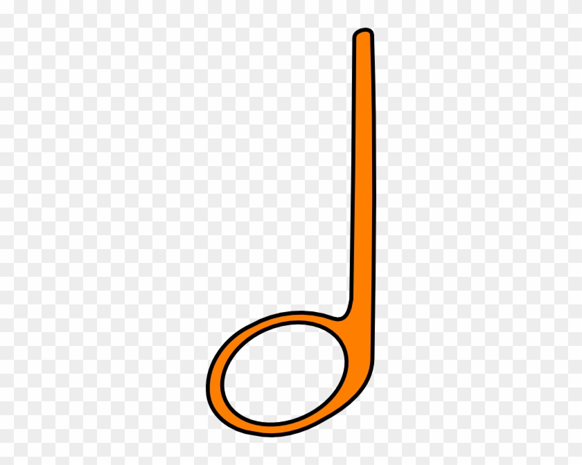 Half Note Orange Clip Art - Clipart Of Orange Half Note #75391