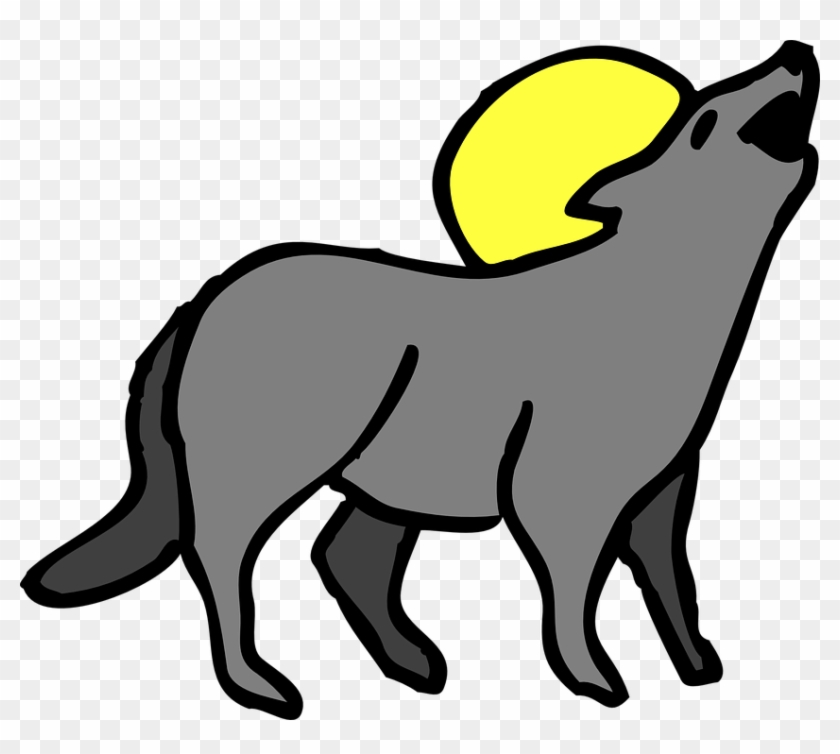 Moon, Sun, Cartoon, Animal, Coyote, Howling - Imagenes De Un Coyote Animado #75551