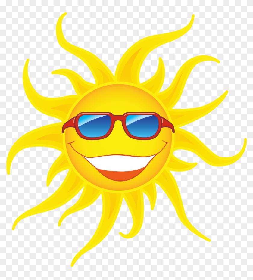 Sun Clipart Clear Background - Sun With Sunglasses Png #75553