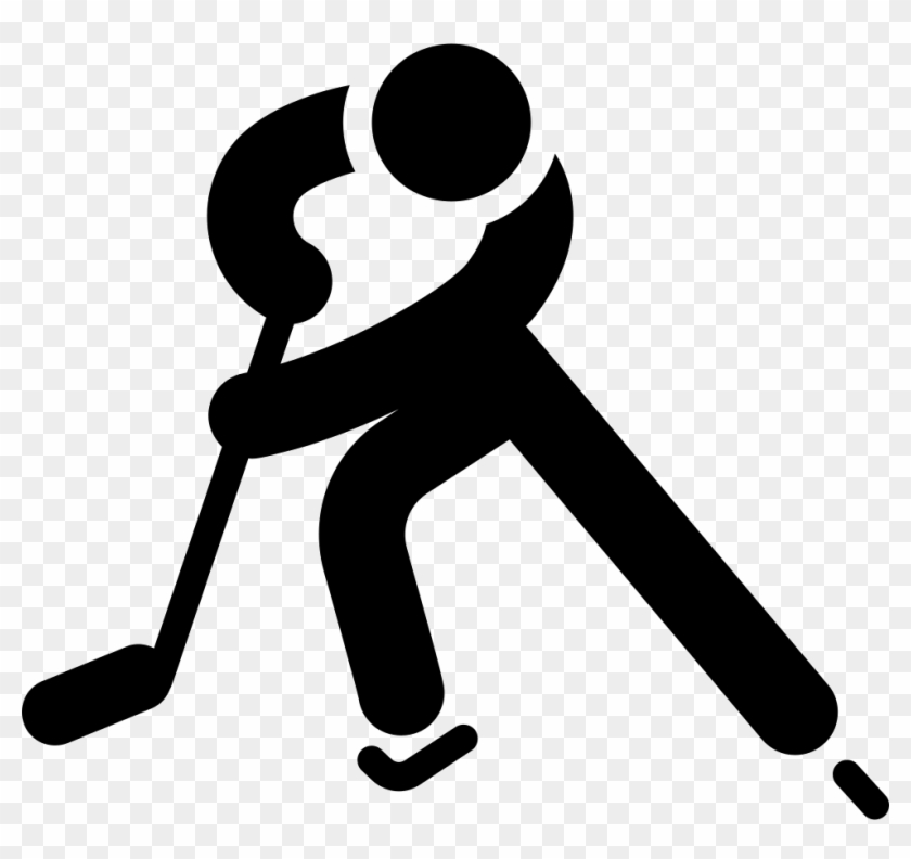 Ice Hockey Player Silhouette Svg Png Icon Free Download - Ice Hockey Icon #75636