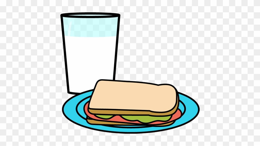 Milk Clip Art - Cartoon Sandwich On Plate #75820