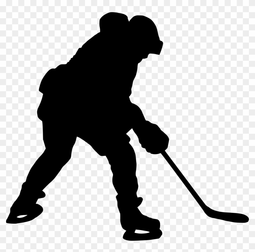 8 Hockey Player Silhouette - Hockey Player Png #75919