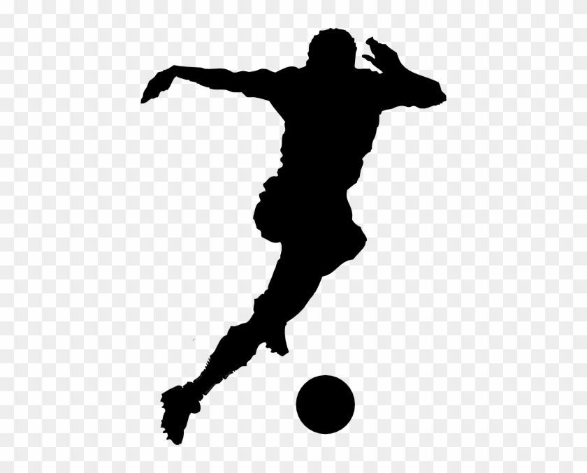 Football Player Silhouette Clip Art Free Cfxq - Soccer Player Silhouette Png #75937