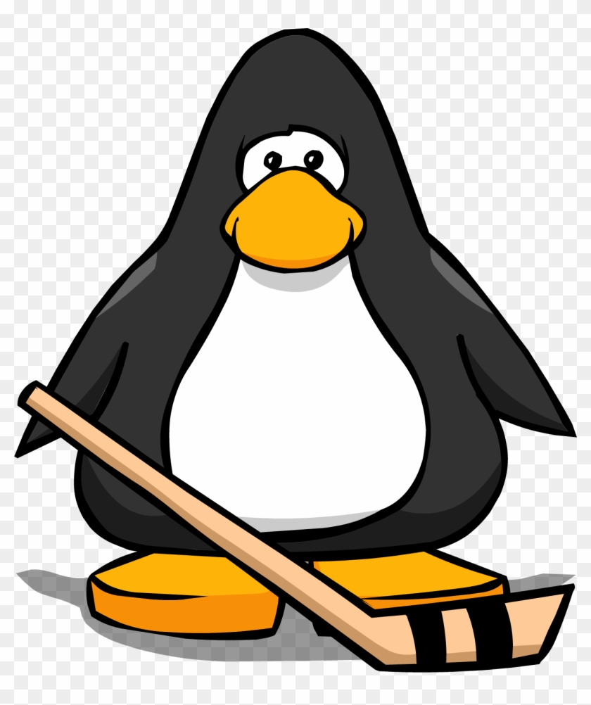 Hockey Stick From A Player Card - Penguin With Hockey Stick #76136