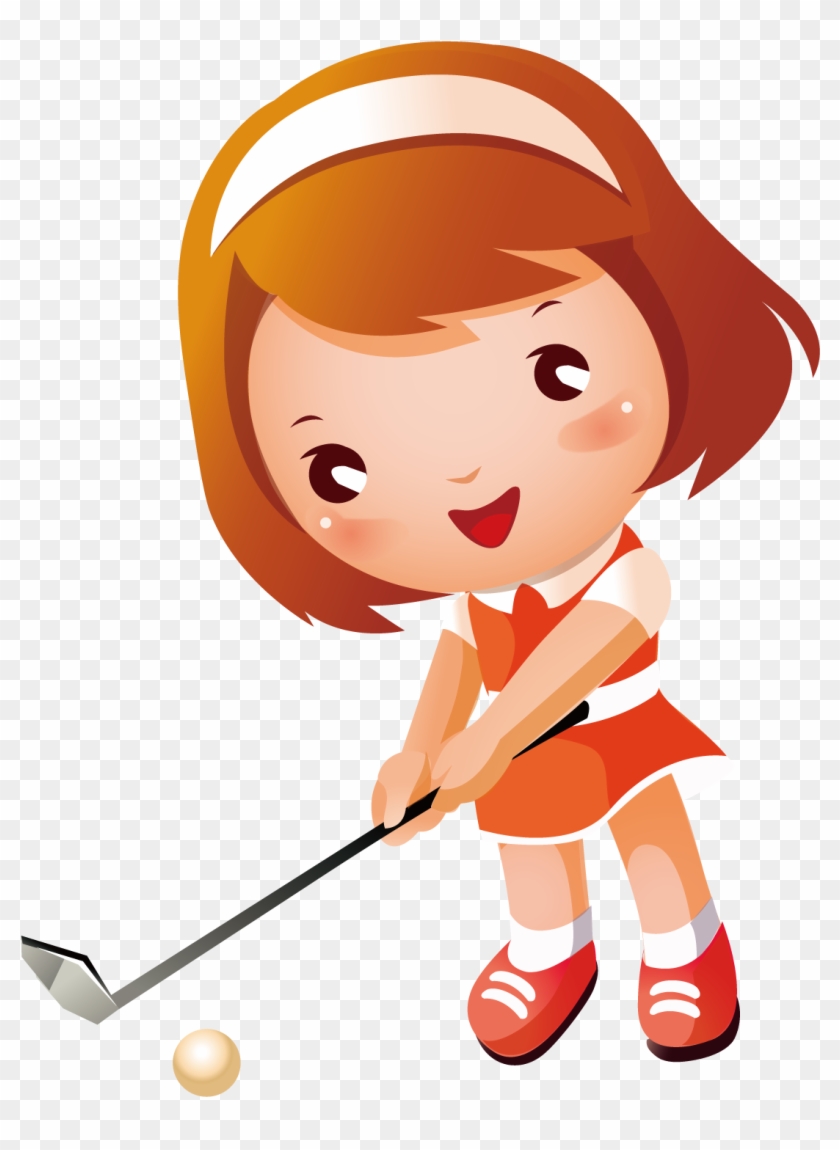 Golf Girl Clip Art - Golf Girl Clip Art #76195