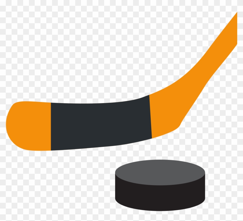 Ice Hockey Stick And Puck - Hockey Stick And Puck #76184