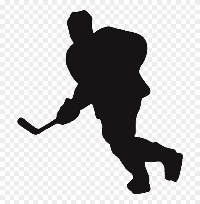 Hockey - Hockey Player Silhouette Clipart #76234