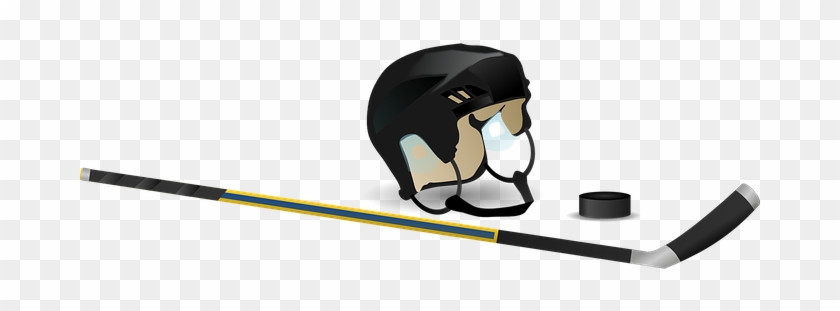 Hockey Ice Hockey Puck Hockey Stick Game H - Hockey Helmet And Stick #76254