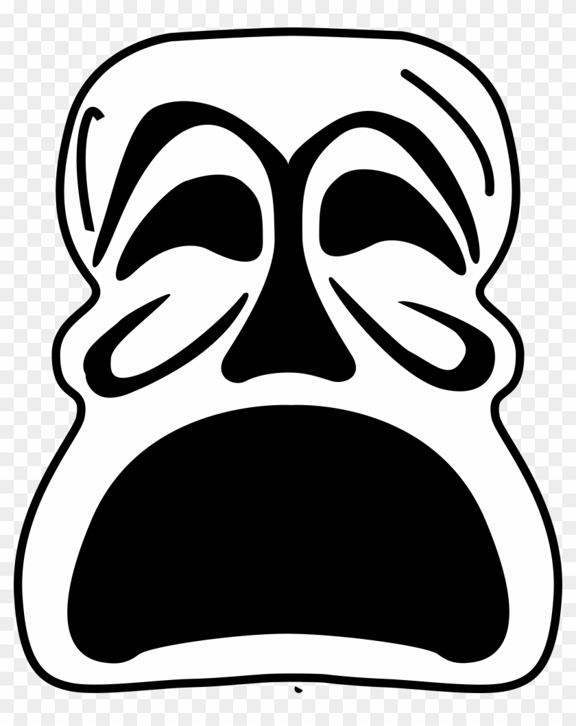 Mask Afraid Clip Art - Sad Mask Clipart #76271