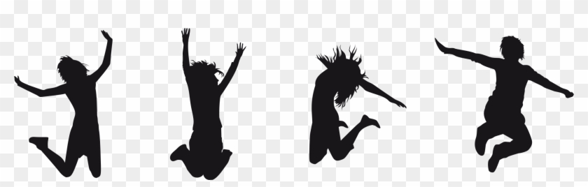 Clipart - Jumping For Joy Silhouette #76297