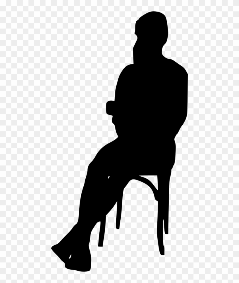 Free Png Sitting In Chair Silhouette Png Images Transparent - Portable Network Graphics #76384