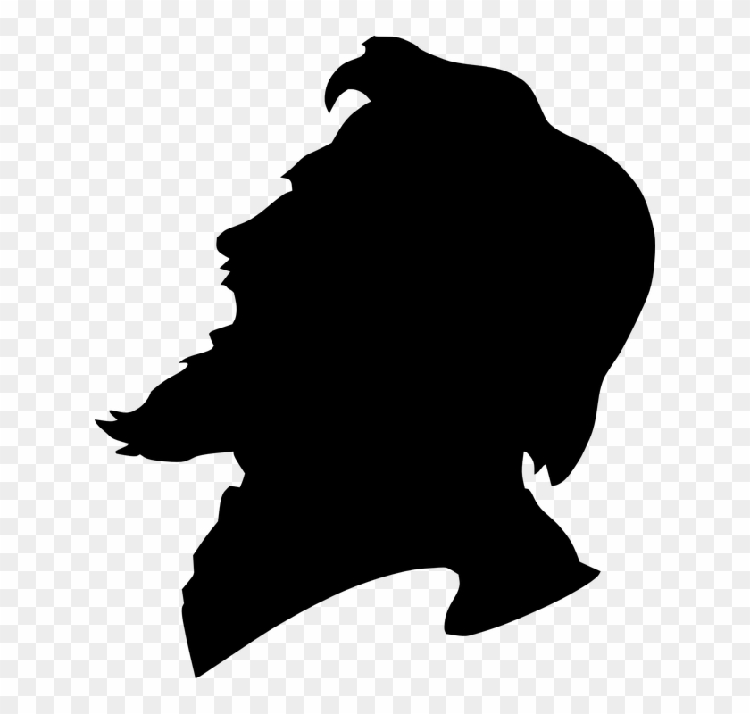 Man Yelling Side View Silhouette Clip Art - Old Man Face Silhouette #76441