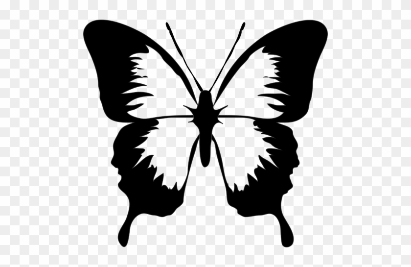 194 Free Butterfly Vector Clip Art Public Domain Vectors - Black And White Butterfly #76458