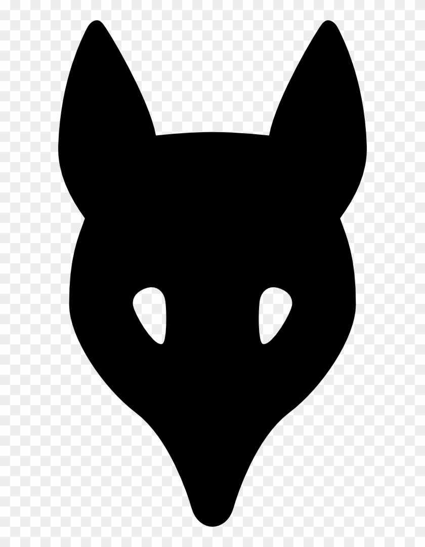 Wolf Silhouette Clipart - Fox Face Silhouette #76488
