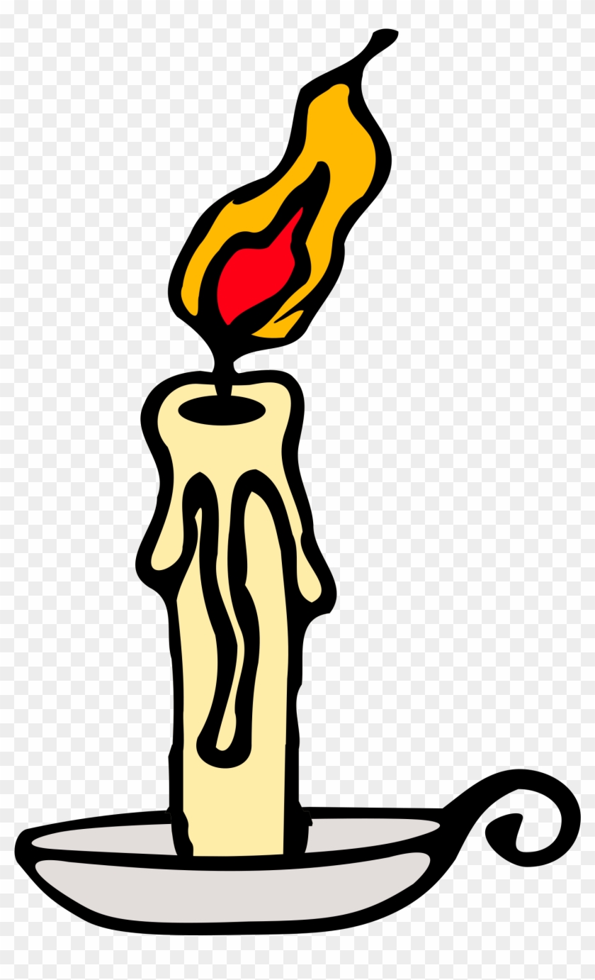 Big Image - Candle Burning Clip Art #76518
