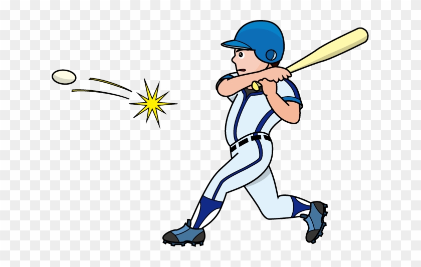 Baseball Hit Clipart - Hitting A Baseball Clipart #76657