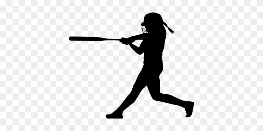 Softball Silhouette Clip Art Softball Hitter Logo So - Softball Hitter -  Free Transparent PNG Clipart Images Download