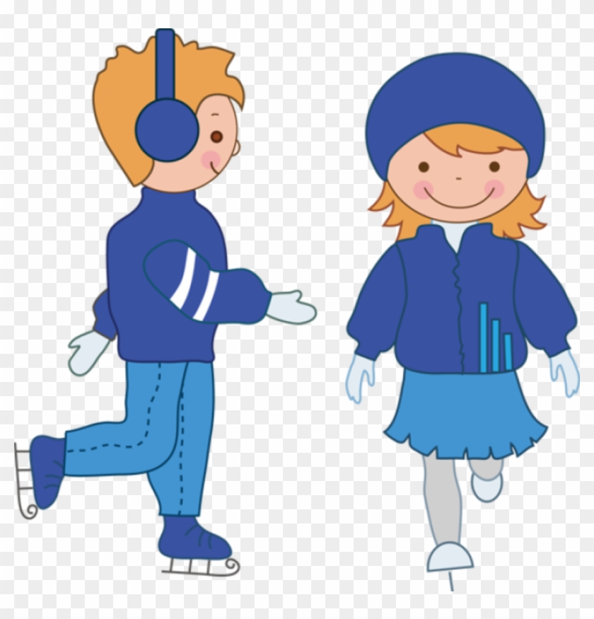 Ice Skating Ice Skates Figure Skating Ice Rink Clip - Clipart Boy Ice Skating #76909