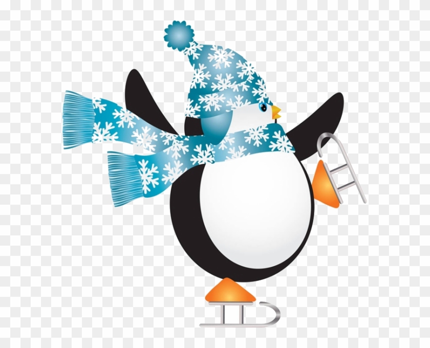 Penguin Ice Skating Ice Skate Ice Rink Clip Art - Penguin Skating #76921