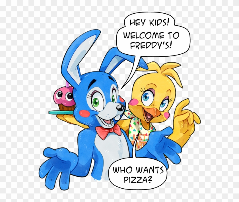 Fnaf2's Toy Bonnie And Toy Chica By Catbeecache - Bonnie And Toy Bonnie #421035