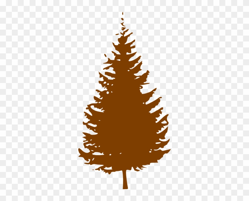 Brown Clipart Pine Tree - Pine Tree Silhouette Vector #421064