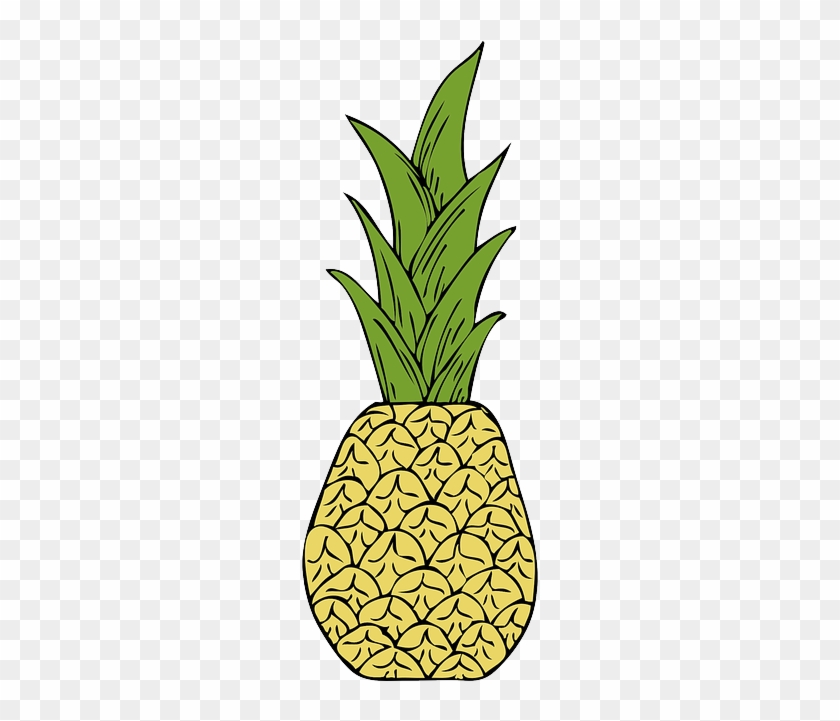 Pineapple, Fruit, Food, Tropical, Plant - 3drose Lsp 57288 2 Tropical Pineapple Fruits Yellow #421126