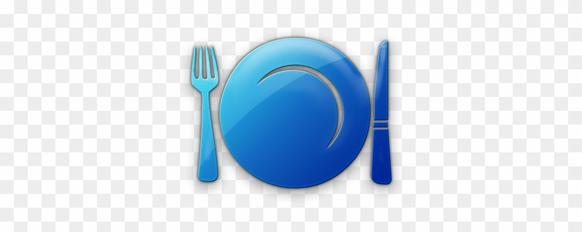 Plate Clipart Blue - Food Icon Blue Png #421137