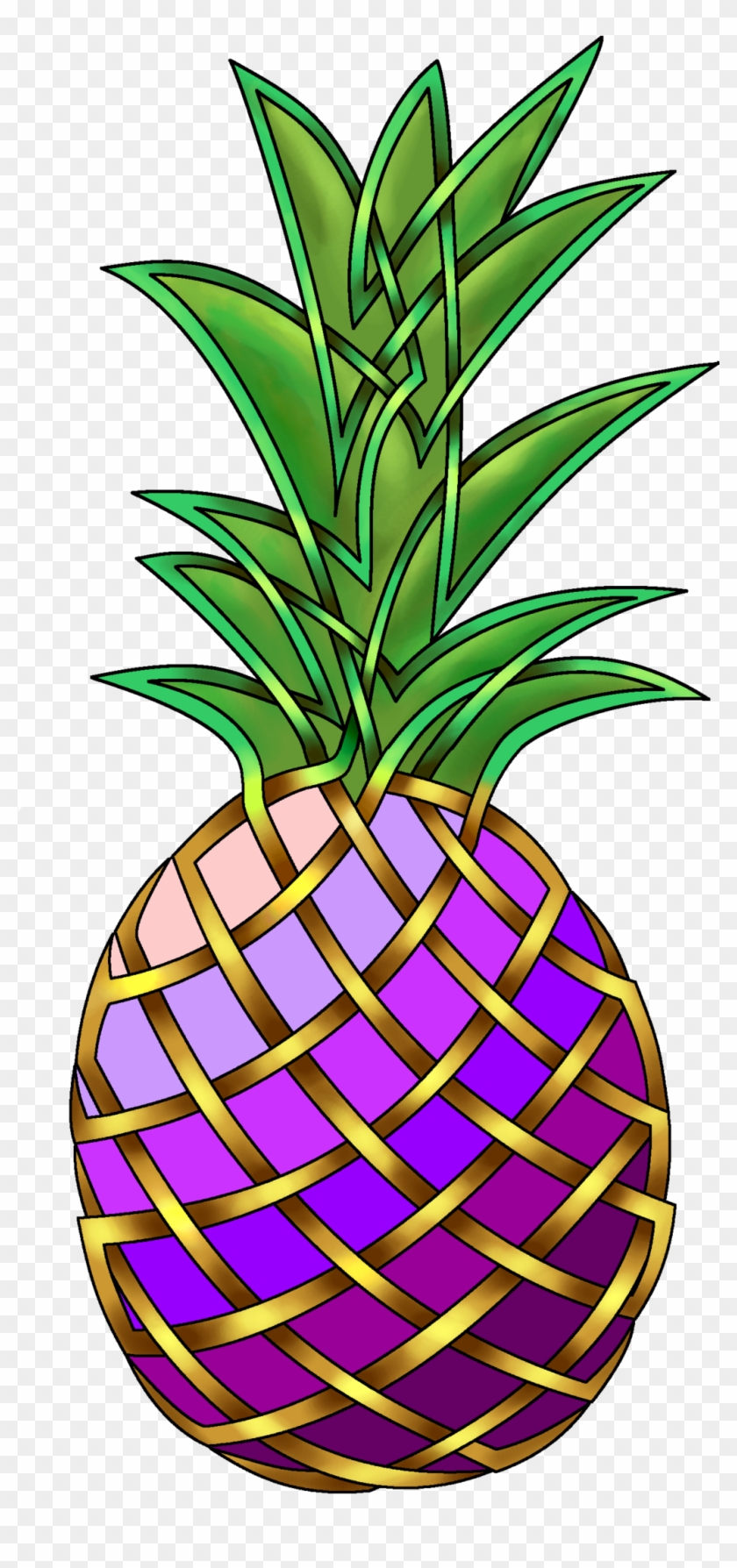 Purple Pineapple By Knotyourworld Purple Pineapple - Pineapple Shower Curtain #421246