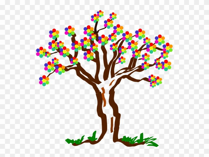 Birthday Clipart Tree - Colorful Trees Clip Art #421331