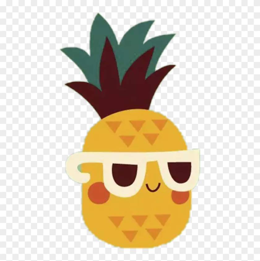 Ananas Sticker - Cute Pineapple With Sunglasses #421368