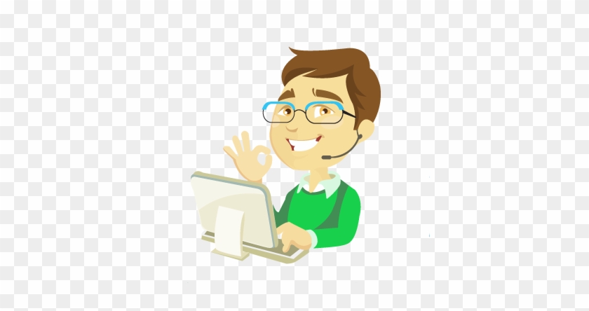 Clip Art Technical Support - Cartoon People On Computers #421421