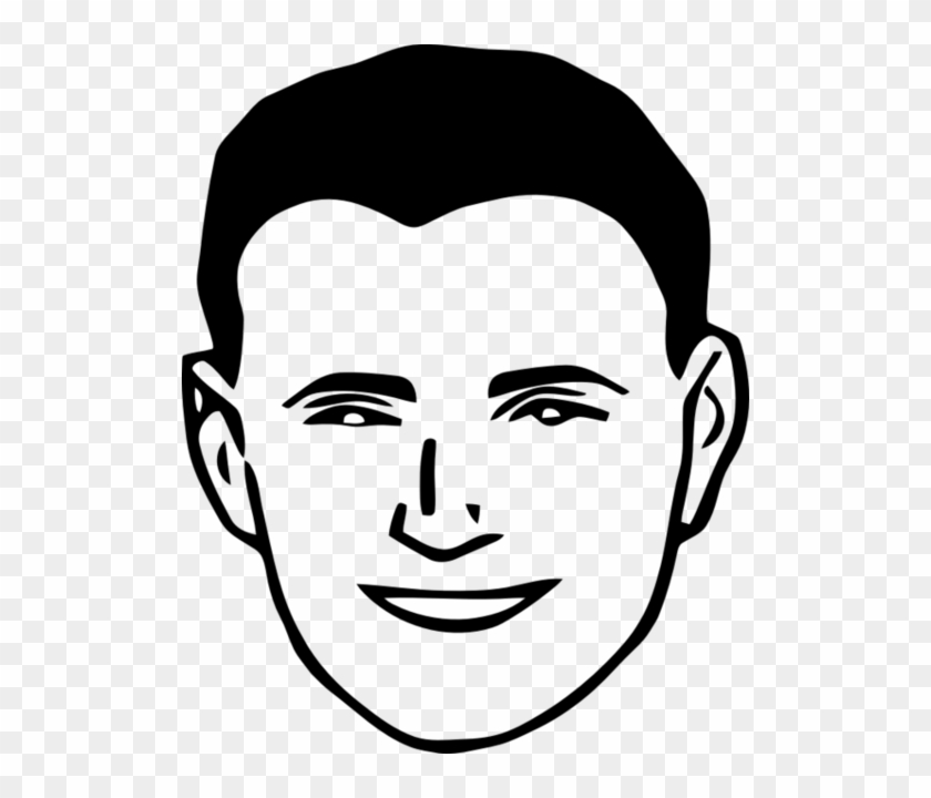 Smiling Face Of A Man Clipart - Clip Art Mans Face #421473