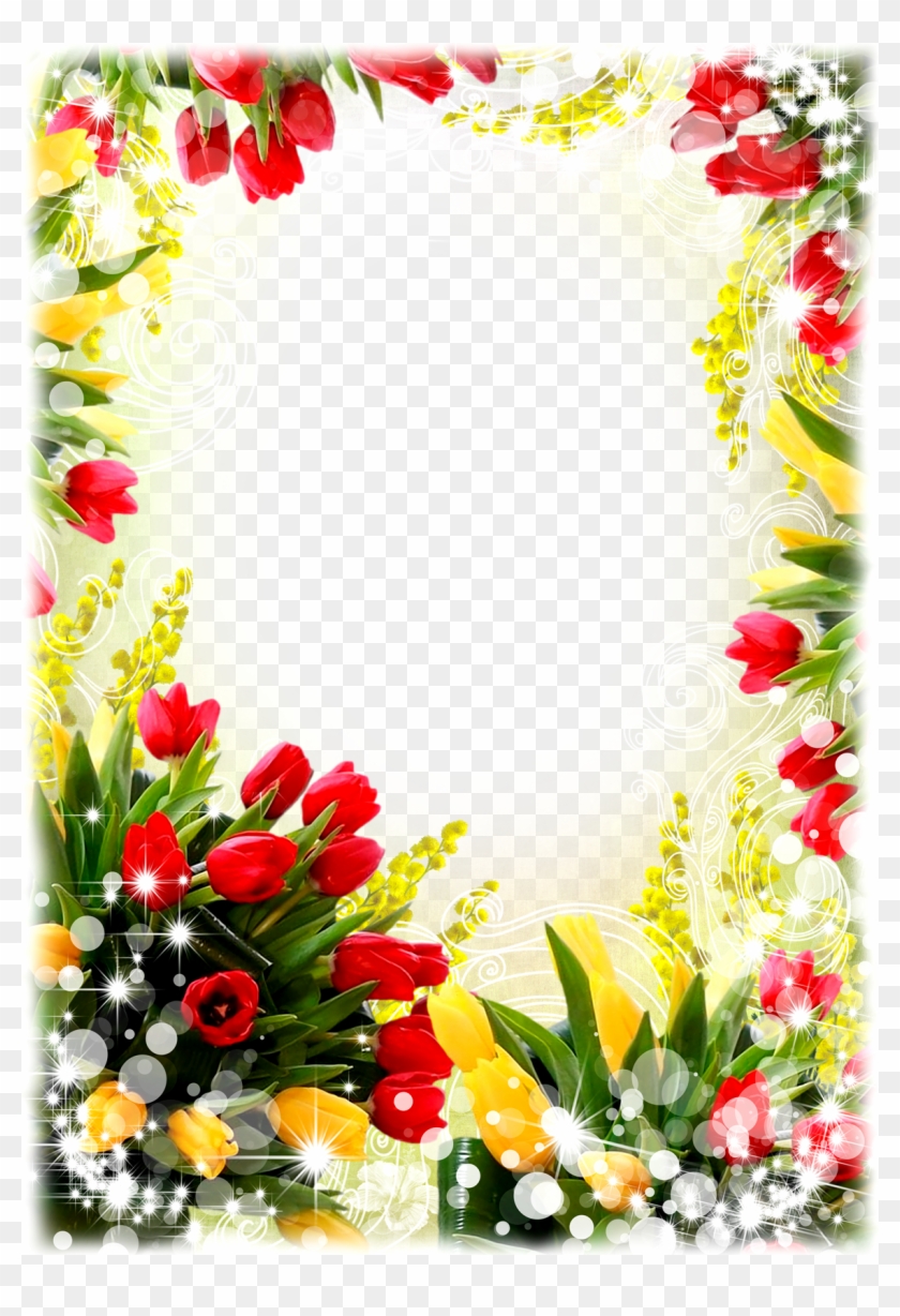 Nice Flower Frame Png - Flower Frame Png #421646