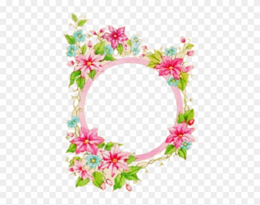 Discover Ideas About Moldings - Flowers Frame Circle Png #421654
