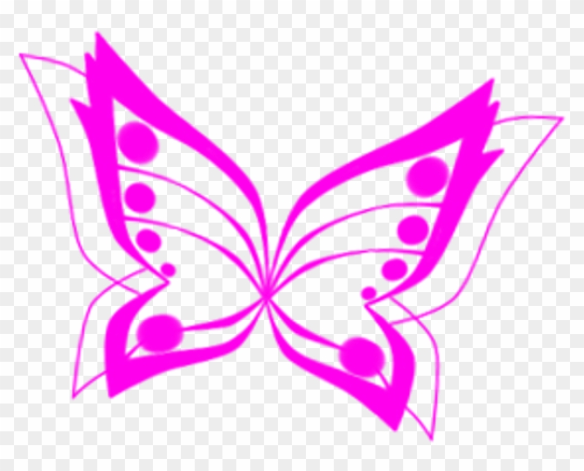 Purple Butterflies Drawings Download - Winx Club Butterflix Butterfly #421808